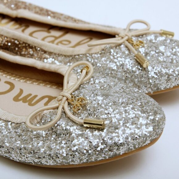 NWT Sam Edelman Felicia Gradient Silver Gold Flats - Picture 11 of 12